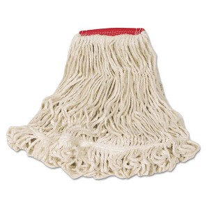 Rubbermaid Commercial Super Stitch Looped-End Wet Mop Head, Cotton/Synthetic, Large Size, Red/White - 1 of 1