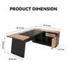 SAINTCY Modern L-Shaped Executive Desk, 78.74" Large Industrial Wood Office Desk with Drawers & Shelves, Home Office Computer Workstation - 4 of 4