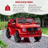 12V Licensed Mercedes-Benz G63 Kids Ride On Car, Electric Vehicle w/Remote, LED Lights, Seatbelt, MP3/USB/Bluetooth - 3 of 4