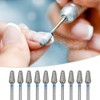 Unique Bargains Emery Nail Drill Bits Set for Acrylic Nails 3/32 Inch Nail Art Tools 44.3mm Length Blue 10Pcs - 2 of 4