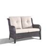Buenhomino Outdoor Patio Couch Wicker Sofa Loveseat- 2 Seater Rattan Sofa for Outside Patio Garden with Deep Seating and Olefin Cushions - 2 of 4