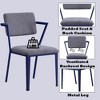 TiramisuBest Gray & Blue Industrial Office Chair, KD, High Back, Padded - 3 of 4