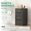 Munora - 2-Drawer Vertical File Cabinet with Lock - Heavy Duty for A4/Letter/Legal Files - Black - 4 of 4