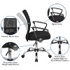 Emma and Oliver Mid-Back Black Mesh Swivel Task Office Chair with Lumbar Support Band - 3 of 4