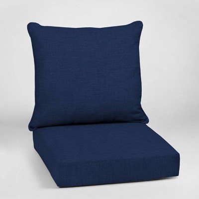 Photo 1 of *** USED *** Leala Texture Deep Seat Outdoor Cushion Set Sapphire - Arden Selections