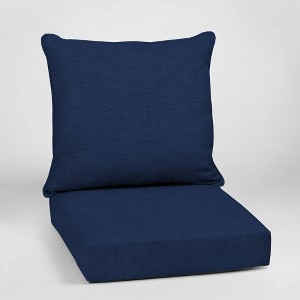 Leala Texture Deep Seat Outdoor Cushion Set Sapphire - Arden Selections, Blue