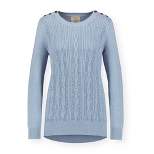 Hope & Henry Womens' Cable Sweater with Button Detail