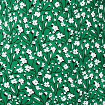 kelly green white floral