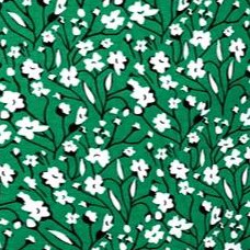 kelly green white floral