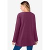 Woman Within Plus Size High Pile Fleece Sweatshirt - 3 of 4