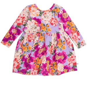 RuffleButts Baby Girls Long Sleeve Twirl Dress - 1 of 4