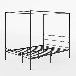 Seguro Canopy Metal Platform Bed Frame Black - Zinus - 1 of 4