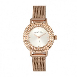 Sophie & Freda Cambridge Bracelet Watch w/Swarovski Crystals - 1 of 4