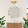 POWLIG Modern Vanity Light Fixture - Dimmable Bathroom Lighting with Cone Clear Glass Shades - 4 of 4