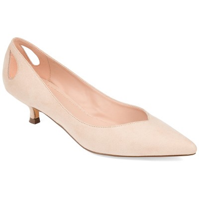Journee Collection Womens Goldie Pointed Toe Kitten Heel Pumps