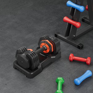 BestParts 55LB 5-in-1 Single Adjustable Dumbbell, Anti-Slip Metal Handle, Ideal for Full-Body Home Gym Workouts - 1 of 4