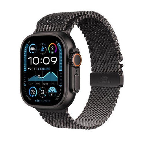 Apple Watch Ultra 2 Gps Cellular 49mm Black Titanium Case With Black Titanium Milanese Loop M Target