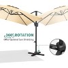 10FT Cantilever Umbrella With Base, Square Single Top Outdoor Umbrella With 360-Degree Rotation, Offset Patio Umbrella for Backyard, Deck, Pool - 4 of 4