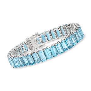Ross-Simons 65.00 ct. t.w. Sky Blue Topaz Tennis Bracelet in Sterling Silver - 1 of 4