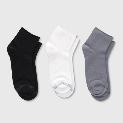 Hanes Women's 3pk Supersoft Crew Socks - Black/white/gray 5-9 : Target