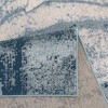 Kumasinova Abstract Wave Area Rug – Blue Pattern, Medium Pile Rugs for Living Room, Easy-Clean Cut & Loop Design Living Room Rug - 3 of 4