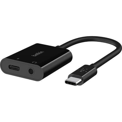 USB-C to 3.5mm jack adapter with charging