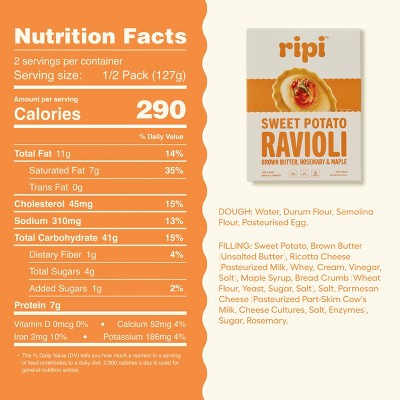 Ripi Sweet Potato Ravioli - 9oz