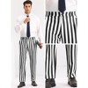 INSPIRE CHIC Men's Business Straight Leg Contrasting Colors Striped Trousers - 4 of 4