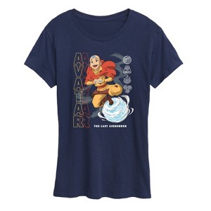 Women's - Avatar: The Last Airbender - Aang Air Bending Short Sleeve Graphic T-Shirt - 1 of 4