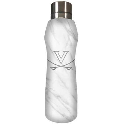 NCAA Virginia Cavaliers 20oz Marble Curve Stainless Steel Water Bottle