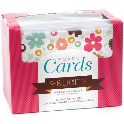 American Crafts A2 Cards W/Envelopes (4.375"X5.75") 40/Box-Felicity