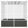 vidaXL Bird Cage Anthracite Galvanized Steel Large Bird Cage - Anthracite 43.7" x 42.1" x 83.3" - 3 of 4