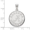 Black Bow Jewelry 10k White Gold Alabama Crimson Tide NCAA Large Pendant - 2 of 3
