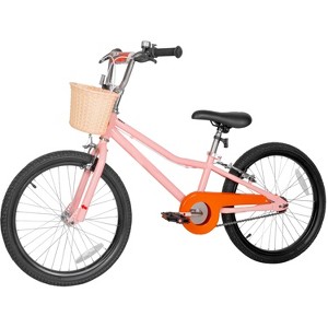 Hykolity Kids Bike Boy Girl Bicycle 20 inch for Children Age 6-12 Years Old Height 48-62 in Child Tween Sport Outdoor Bikes Front Basket Peach Pink - 1 of 4