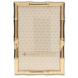 Lawrence Frames 4"W x 6"H Gold Metal Picture Frame with Bamboo Design 712246