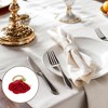 Unique Bargains Napkin Rings Simulated Rose Plastic 1 Pc - 2 of 3