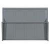 Full/Queen Size Murphy Bed Wall Bed with Hydraulic Lift and Desk Design, White/Gray-ModernLuxe - 4 of 4