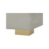 Meridian Furniture,Pierce Linen Textured Fabric Bed - 4 of 4