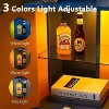 Bedside Tables with LED Farmhouse Gray Nightstand Tables with Glass Shelves Led End Table - 4 of 4