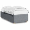 vidaXL Twin XL upholstered Bed Frame - Light Gray, Fabric Bedstead with slats, Modern Design Mattress Base for Bedroom Furniture - 3 of 4