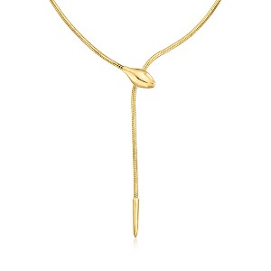 Pure Collection by Ross-Simons 18kt Gold Vermeil Snake Lariat Necklace Size - 1 of 4