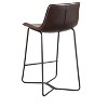 Alpine Furniture Live Edge Set of 2 Dining Metal Leg Pub Chairs in Dark Brown - 4 of 4
