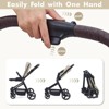 Lightweight Baby Stroller, One Hand Fold Compact Travel Stroller with Storage Basket, Canopy & Adjustable Footrest for Infants Toddlers - 4 of 4