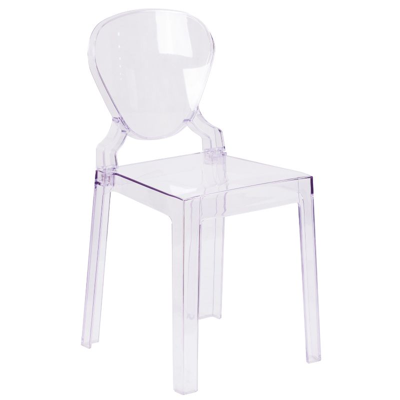 Flash Furniture Ghost Chair with Tear Back in Transparent Crystal, 1 of 6