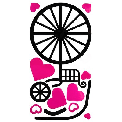 Slickblue Waterproof Chic Bicycling Wall Stickers – Decorative Decals for Living Room, Bedroom, and More 13" x 23.5"