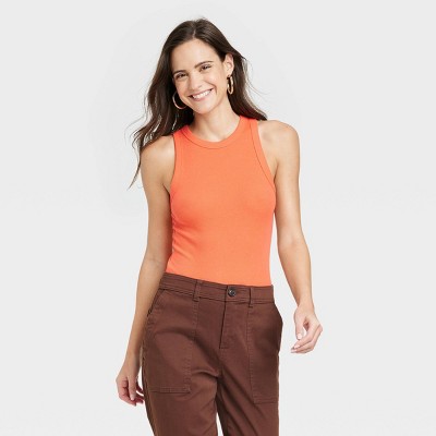 Women's Slim Fit Long Sleeve Bodysuit - A New Day™ Tan 4x : Target