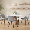 SEVOBAL Dining Chairs Set of 2 Faux Leather Kitchen Dining Room Chairs for Dining Room Modern Dining Table Chairs Lunch Coffe, Gray, 18.9"*19.3"*31.1" - 2 of 4