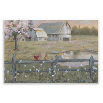Stupell Industries Blossoming Trees Country Farm, 15" x 10"
