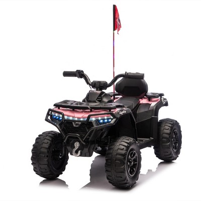 TopComfy Baby Walkers Kids Ride On Off Road Two Wheel Drive Kids Toy Kids Gift Outdoor Play Decorative Flags for Kids, Pink, 33.46"*18.11"*13.78"