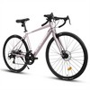 YONWAY 700Cx28 Road Bike, Lightweight Aluminum Frame, 16-Speed with Trigger Shifters, Disc Brakes, Anti-Slip Handlebars for City Commuting, Pink - 2 of 4